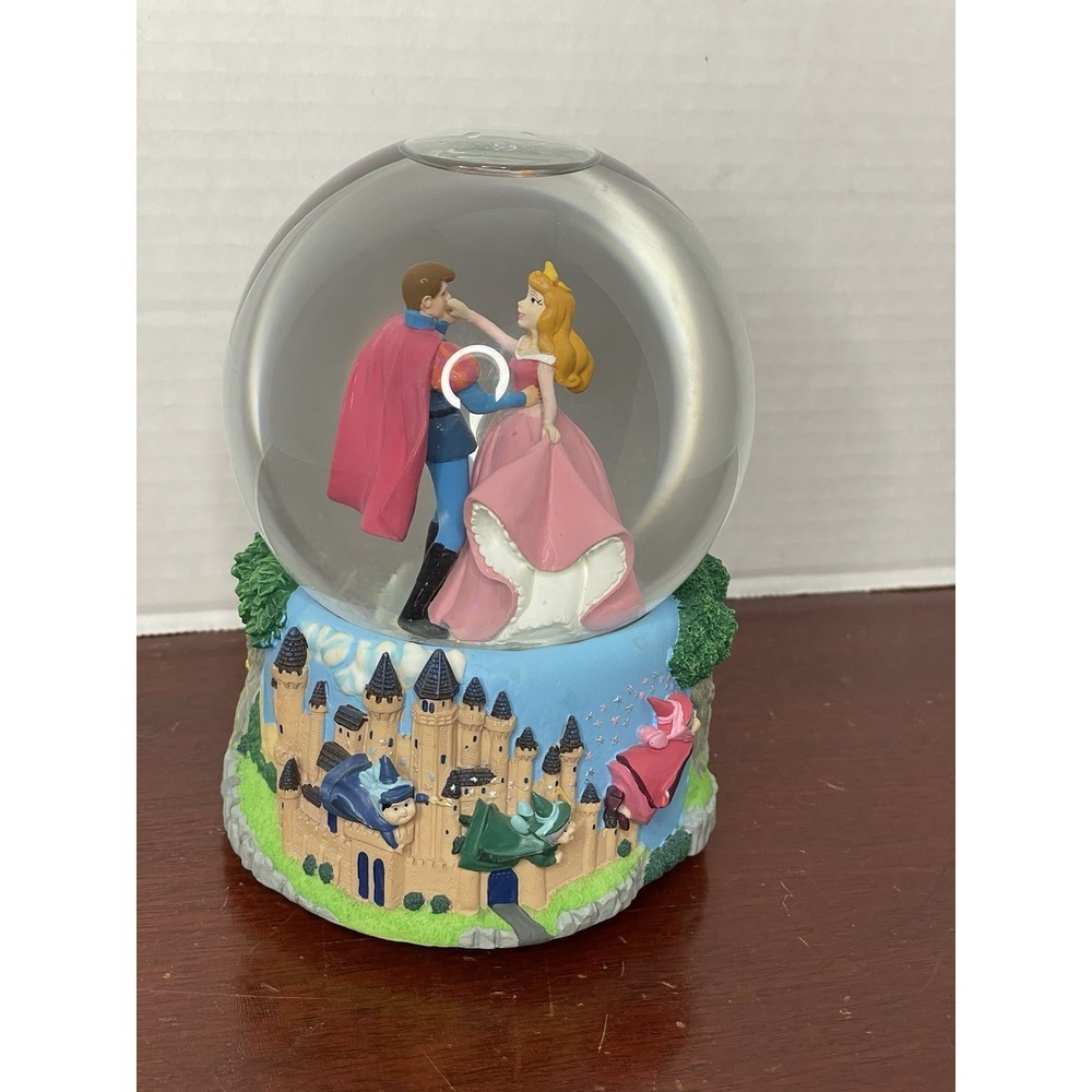 Disney's Sleeping Beauty And Prince Charming Dancing Musical Snow Globe
